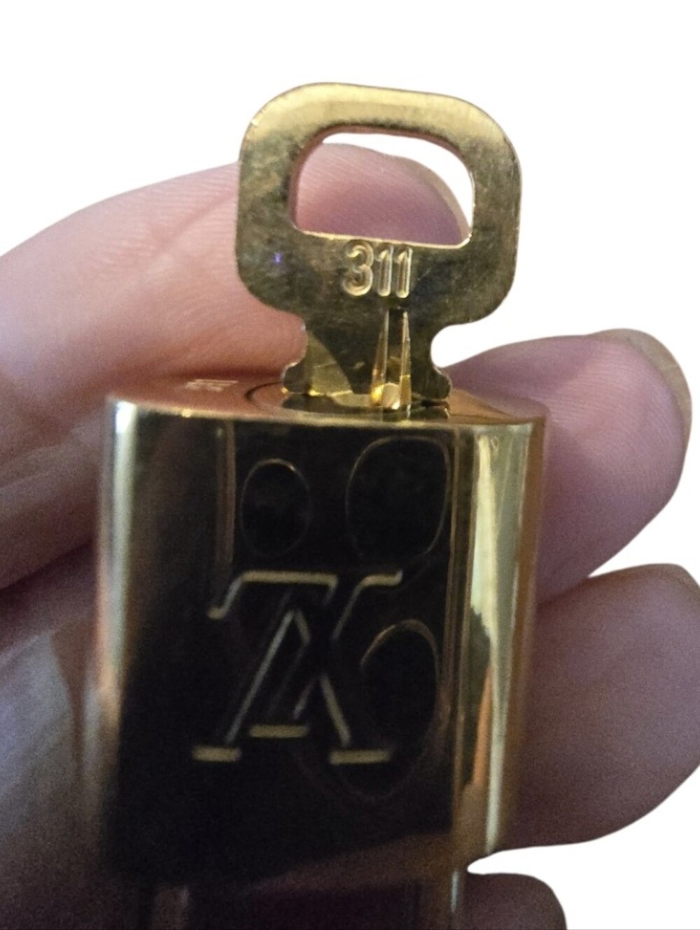 Louis Vuitton Gold-Tone Padlock and Key #311 In EUC - Picture 2 of 4